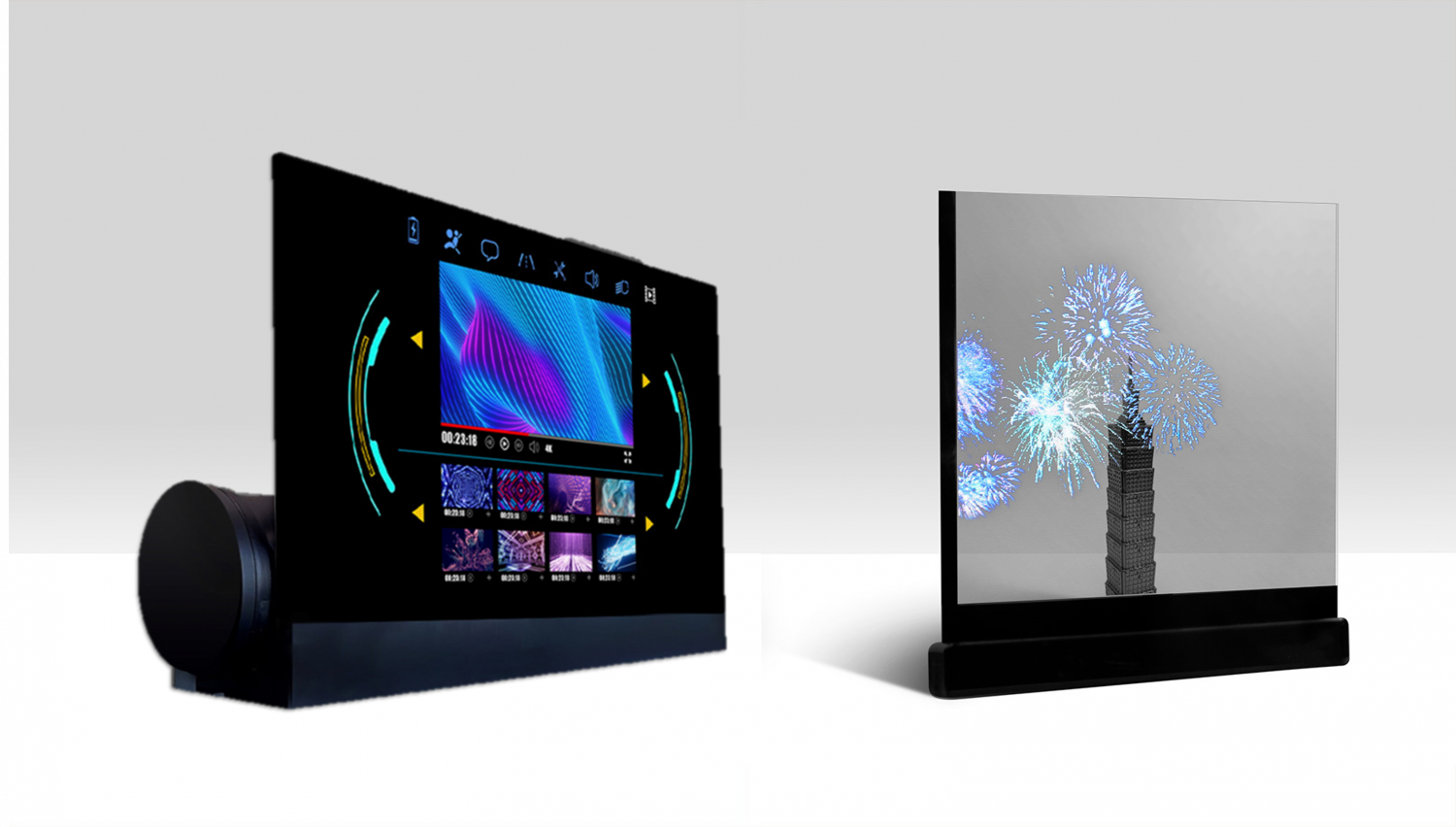 可捲式、折疊性、高透明